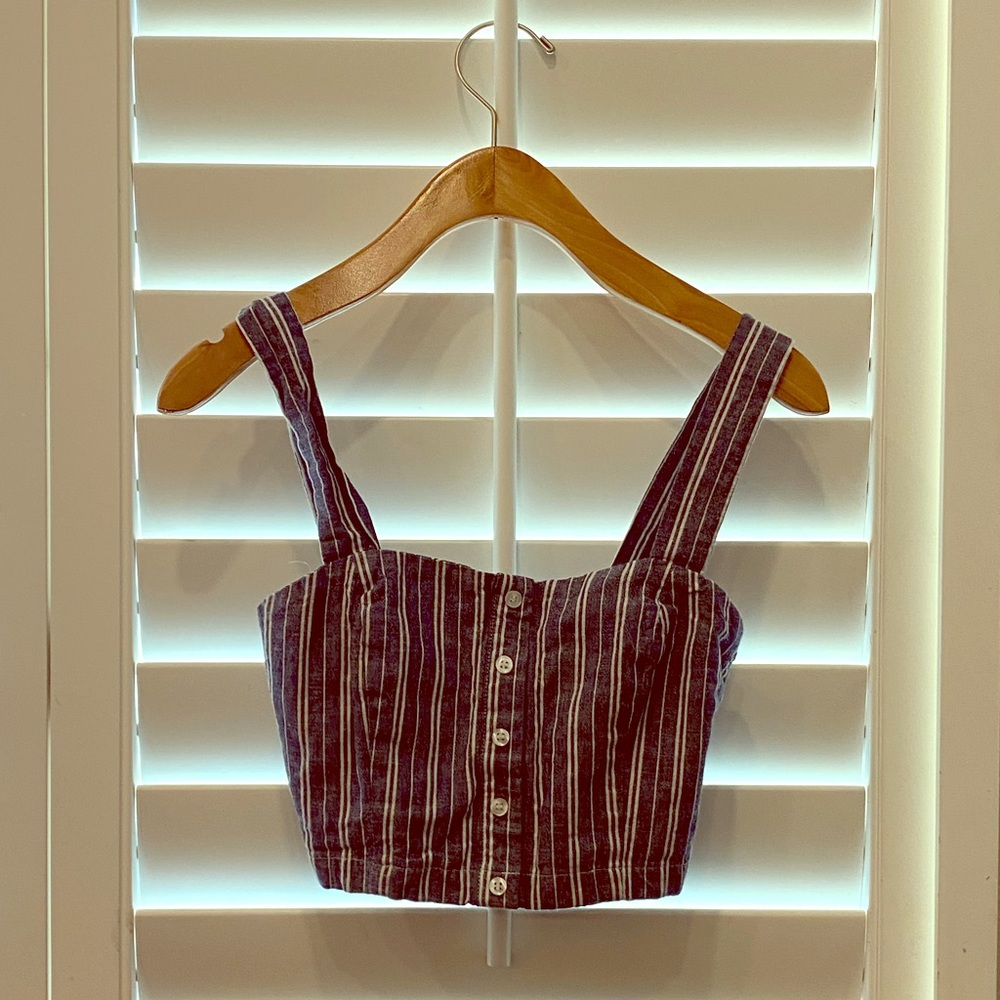 FOREVER 21 blue & white striped top!